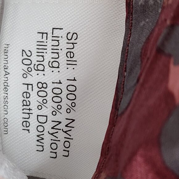 Hanna Andersson Reversible Down Puffer Jacket Quilted Pink Geo Sz 80 *spots - Picture 3 of 16